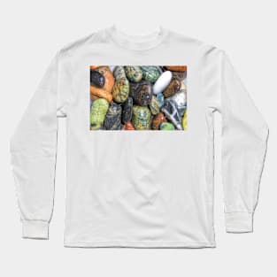 Houbie Beach Stones, Fetlar Long Sleeve T-Shirt